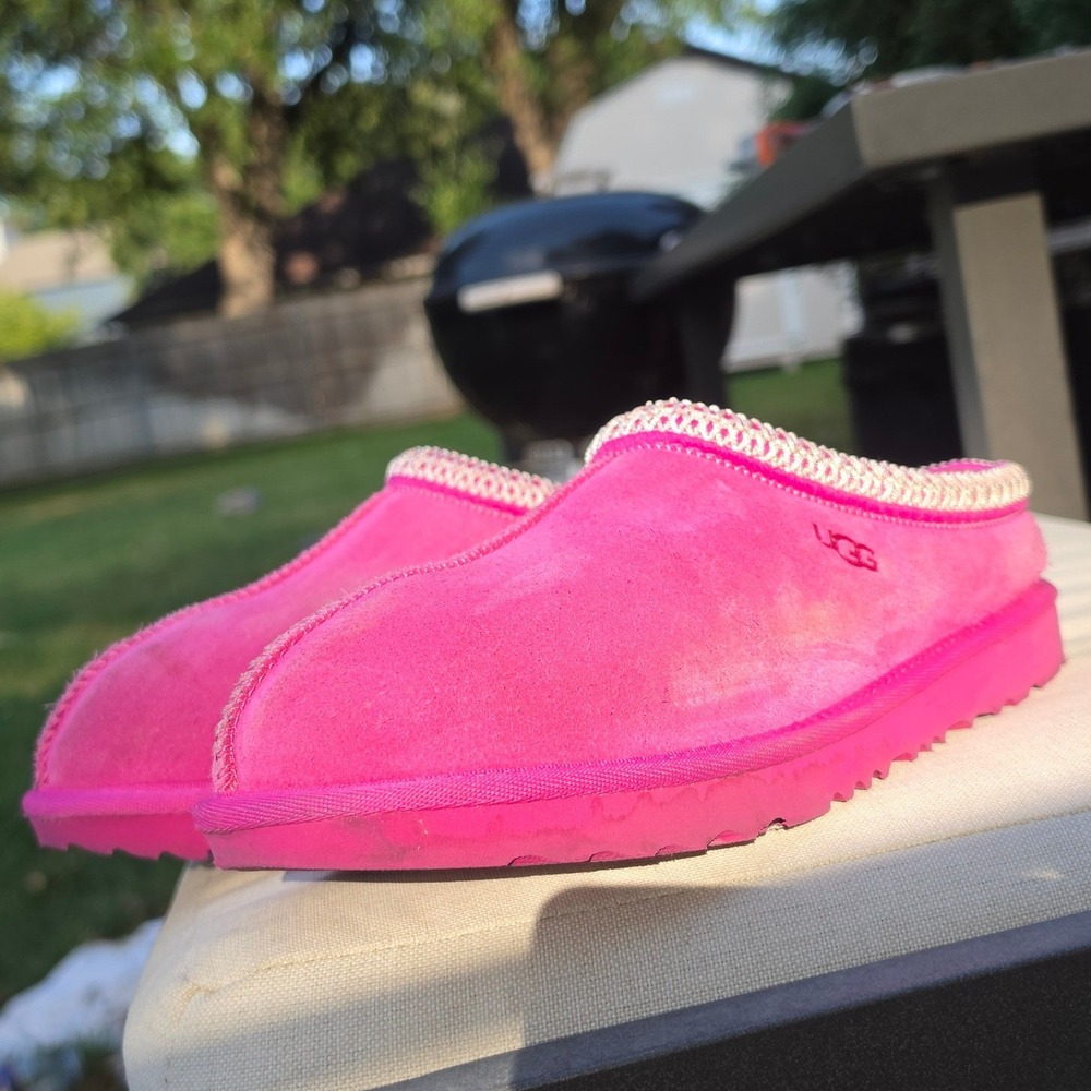 UGG Tasman Suede Slippers Rock Rose Pink Slip On Shoes 5955